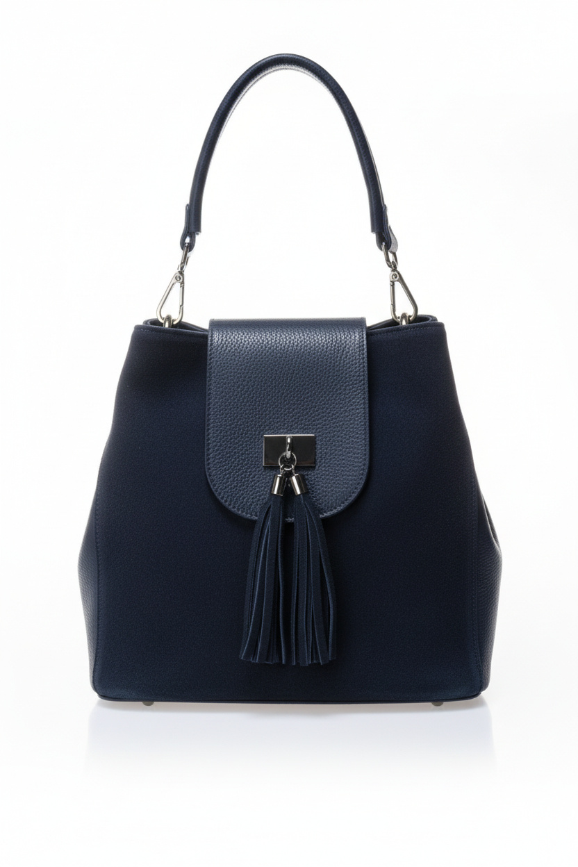 Sac seau à porter à l’épaule en cuir véritable bimatière LISA DEI – PFS 6971f5fce1d8c