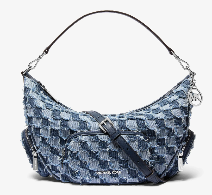 Merritt Medium Patchwork Denim Convertible Shoulder Bag