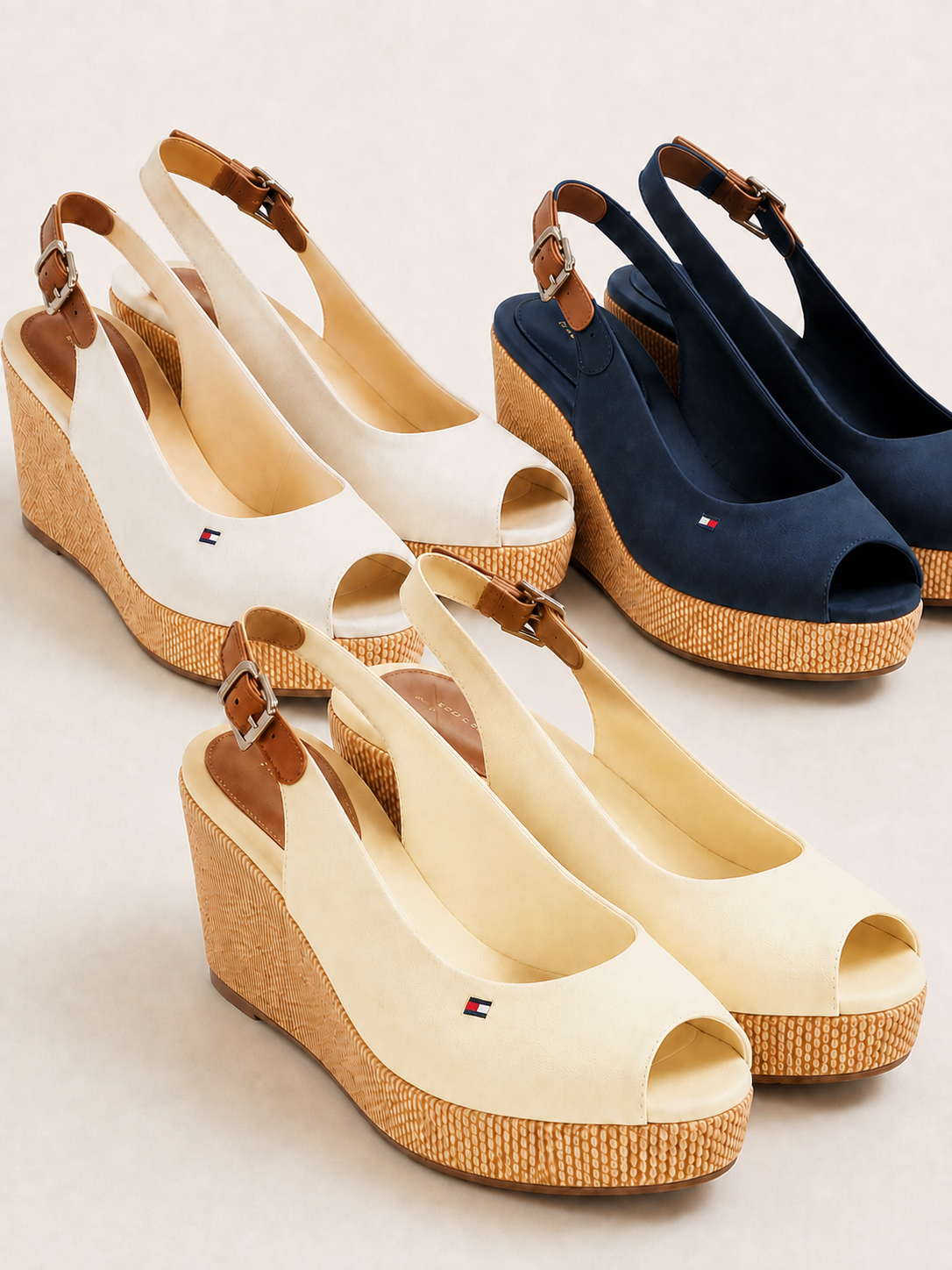 Tommy Hilfiger Mid Wedge Slingback Sandals